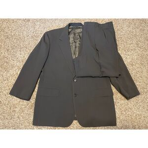 Brooks Brothers Men's 100% Wool Suit Dark Gray Custom Size Flawed